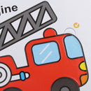 2 in 1 Water Doodle Drawing Cardboard w/Water Pen Jigsaw Puzzles Fire Engine