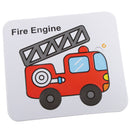 2 in 1 Water Doodle Drawing Cardboard w/Water Pen Jigsaw Puzzles Fire Engine