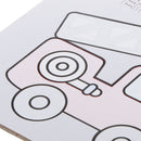 2 in 1 Water Doodle Drawing Cardboard w/Water Pen Jigsaw Puzzles Fire Engine