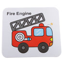 2 in 1 Water Doodle Drawing Cardboard w/Water Pen Jigsaw Puzzles Fire Engine