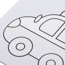 2 in 1 Water Doodle Drawing Cardboard w/Water Pen Jigsaw Puzzles Police Car