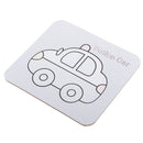 2 in 1 Water Doodle Drawing Cardboard w/Water Pen Jigsaw Puzzles Police Car