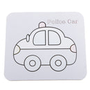 2 in 1 Water Doodle Drawing Cardboard w/Water Pen Jigsaw Puzzles Police Car
