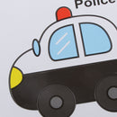 2 in 1 Water Doodle Drawing Cardboard w/Water Pen Jigsaw Puzzles Police Car