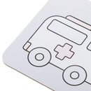 2 in 1 Water Doodle Drawing Cardboard w/Water Pen Jigsaw Puzzles Ambulance