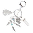 Creative Clear Quartz Dreamcatcher Charm Keyring Keychain Birthday Xmas Gift