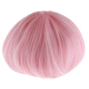 Pink Chignon Hairstyle Wig Full Hairpiece for 1/6 Scale BJD SD BB Girl Dolls
