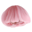 Pink Chignon Hairstyle Wig Full Hairpiece for 1/6 Scale BJD SD BB Girl Dolls