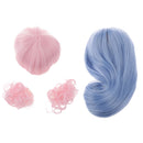 Blue Long Curly Wig Wavy Full Hairpiece for 1/6 Scale BJD SD BB Girl Dolls