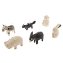 Resin 6 Pcs Forest Animal Model Educational Toy Kid Zoo for Display Decor