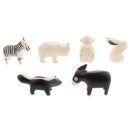 Resin 6 Pcs Forest Animal Model Educational Toy Kid Zoo for Display Decor