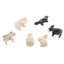 Resin 6 Pcs Forest Animal Model Educational Toy Kid Zoo for Display Decor