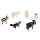 Resin 6 Pcs Forest Animal Model Educational Toy Kid Zoo for Display Decor