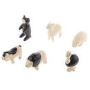 Resin 6 Pcs Forest Animal Model Educational Toy Kid Zoo for Display Decor