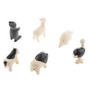 Resin 6 Pcs Forest Animal Model Educational Toy Kid Zoo for Display Decor
