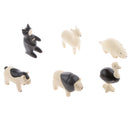 Resin 6 Pcs Forest Animal Model Educational Toy Kid Zoo for Display Decor