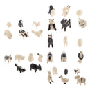 Resin 6 Pcs Forest Animal Model Educational Toy Kid Zoo for Display Decor