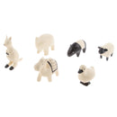 Resin 6 Pcs Forest Animal Model Educational Toy Kid Zoo for Display Decor