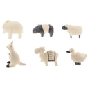 Resin 6 Pcs Forest Animal Model Educational Toy Kid Zoo for Display Decor