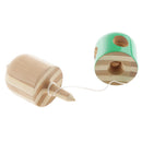 Japanese Traditional 5 Hole Bamboo Capsule Pill Kendama Bilboquet Toy Green
