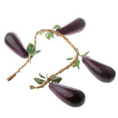 4pcs Foam Eggplant Model Toys Store Cabinet Decorative Fruits Kids Role Play Toy