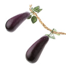 4pcs Foam Eggplant Model Toys Store Cabinet Decorative Fruits Kids Role Play Toy