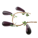 4pcs Foam Eggplant Model Toys Store Cabinet Decorative Fruits Kids Role Play Toy