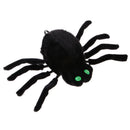 Halloween Party Large Hairy Spider Black Giant Big Green Eyes Tricky Props