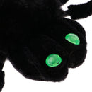 Halloween Party Large Hairy Spider Black Giant Big Green Eyes Tricky Props