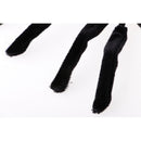 Halloween Party Large Hairy Spider Black Giant Big Green Eyes Tricky Props