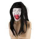 Black Terror Latex Mask Halloween Trick Props Horror Costume Cosplay Show Mask