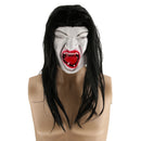Black Terror Latex Mask Halloween Trick Props Horror Costume Cosplay Show Mask
