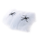 Spider Web Halloween Props Home Party Bar Decoration Stretchy Cobweb W/ 2 Spider White