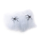 Spider Web Halloween Props Home Party Bar Decoration Stretchy Cobweb W/ 2 Spider White