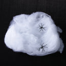 Spider Web Halloween Props Home Party Bar Decoration Stretchy Cobweb W/ 2 Spider White