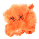 Bar Party Haunted House Halloween Decoration Prop Spider Web Spider Cotton Gift Orange