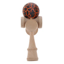 Black/Orange Crackle Paint Traditional Kendama Ball Kids Educational Toy Xmas Gift