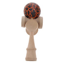 Black/Orange Crackle Paint Traditional Kendama Ball Kids Educational Toy Xmas Gift