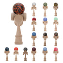 Black/Orange Crackle Paint Traditional Kendama Ball Kids Educational Toy Xmas Gift