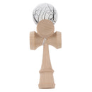 White Crackle Paint Traditional Kendama Ball Kids Educational Toy Xmas Gift