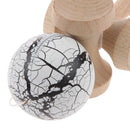 White Crackle Paint Traditional Kendama Ball Kids Educational Toy Xmas Gift