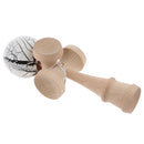 White Crackle Paint Traditional Kendama Ball Kids Educational Toy Xmas Gift