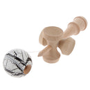 White Crackle Paint Traditional Kendama Ball Kids Educational Toy Xmas Gift