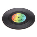 NEW 6PCS Round Vinyl Coaster Groovy Record Cup Drink Holder Mat Tableware Placemat Set