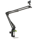 Black RP-7 Heavy Duty Suspension Scissor Arm Stand Holder for Dynamic Mic Microphone Recording