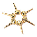 6 pcs Gold Zinc Alloy Skull Head Bridge Pins for Mandolin/Acoustic Guitar