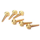 6 pcs Gold Zinc Alloy Skull Head Bridge Pins for Mandolin/Acoustic Guitar