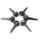 6 pcs Black Zinc Alloy Skull Head Bridge Pins for Mandolin/Acoustic Guitar