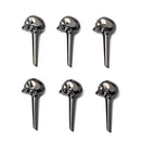 6 pcs Black Zinc Alloy Skull Head Bridge Pins for Mandolin/Acoustic Guitar