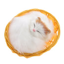 Lovely Sleeping Cat Doll Plush Animal Toy for Home Ornament